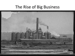 The Rise of Big Business