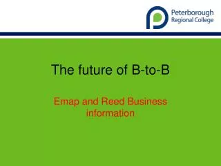 The future of B-to-B