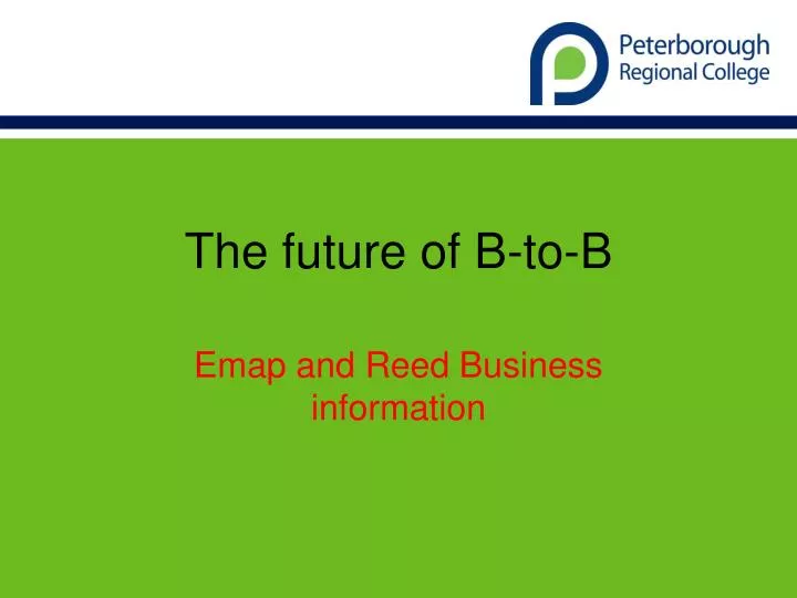 the future of b to b