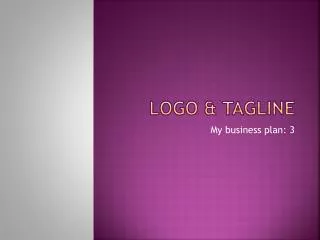 Logo &amp; Tagline