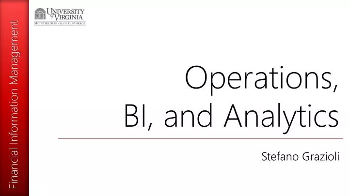operations bi and analytics