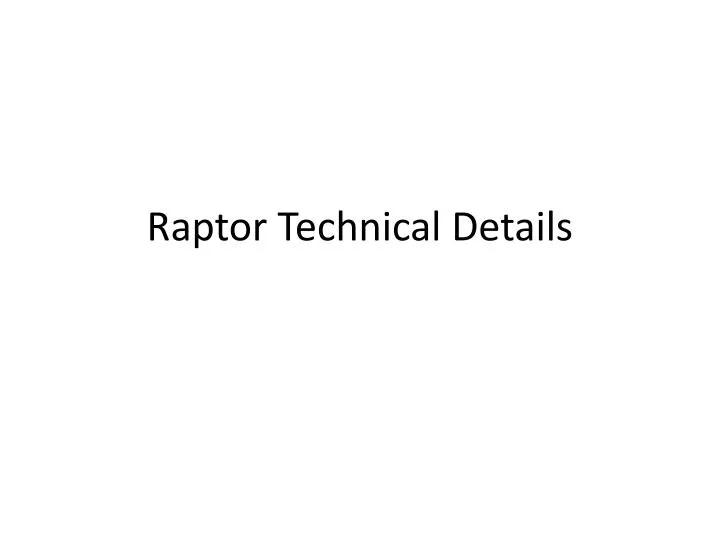 raptor technical details