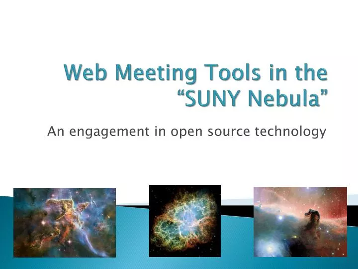 web meeting tools in the suny nebula