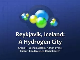 Reykjavik, Iceland: A Hydrogen City
