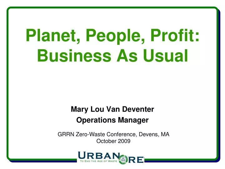 planet people profit business as usual