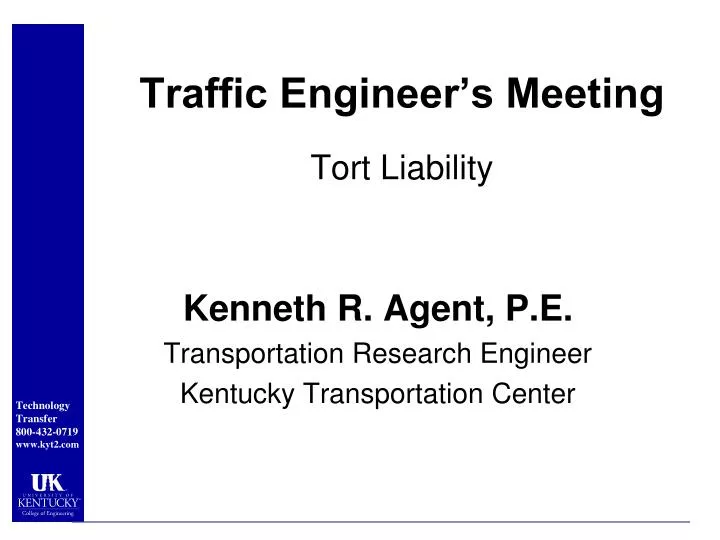 traffic engineer s meeting tort liability