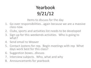 Yearbook 9/21/12