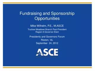 Fundraising and Sponsorship Opportunities