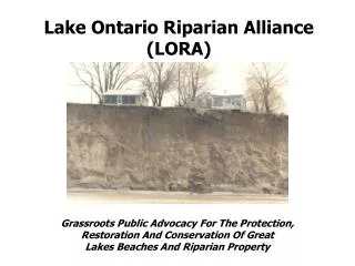 Lake Ontario Riparian Alliance (LORA)
