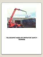 TELESCOPIC HANDLER OPERATOR SAFETY TRAINING - slide 1