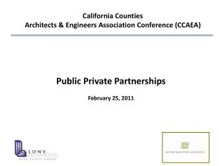 California Counties Architects &amp; Engineers Association Conference (CCAEA)