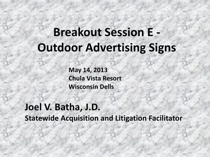 breakout session e outdoor advertising signs
