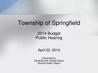 Township of Springfield