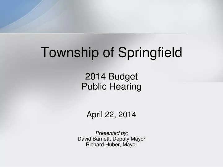 township of springfield