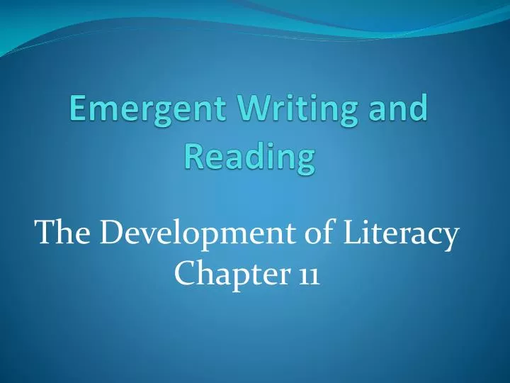 emergent writing and reading