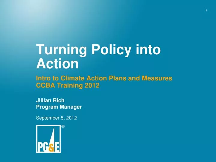 turning policy into action