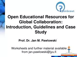 Open Educational Resources for Global Collaboration: Introduction, Guidelines and Case Study