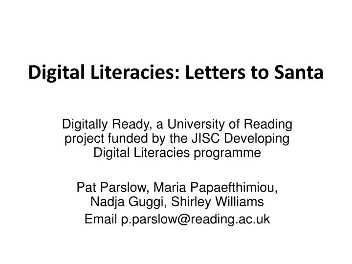 digital literacies letters to santa