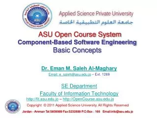 Component-Based Software Engineering Basic Concepts