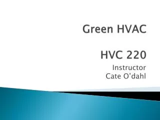 Green HVAC HVC 220