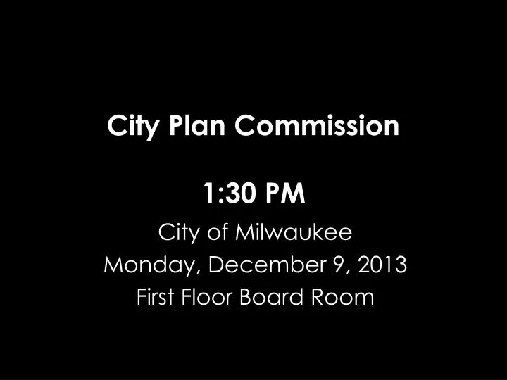 city plan commission 1 30 pm