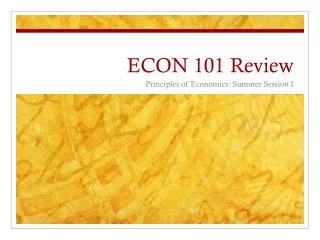 ECON 101 Review