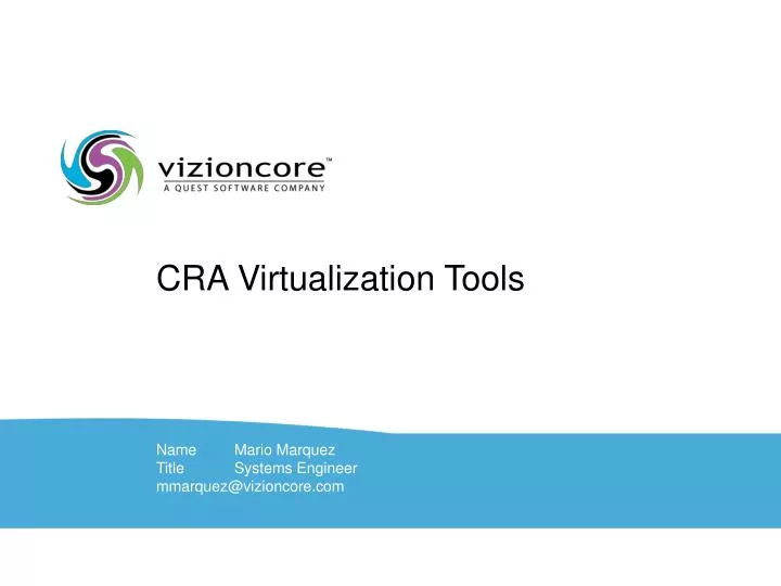 cra virtualization tools