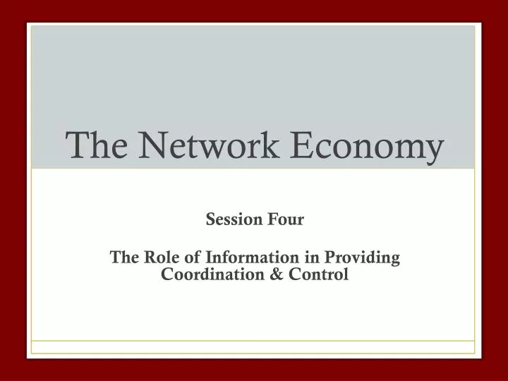 the network economy
