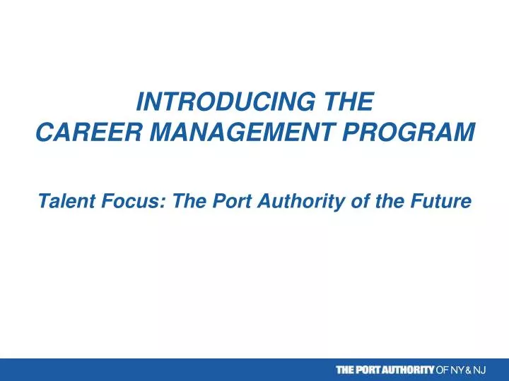 introducing the career management program