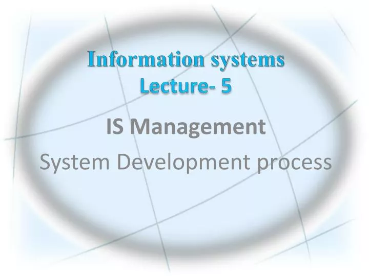 information systems lecture 5