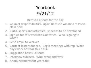 Yearbook 9/21/12