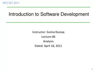 Introduction to Software Development