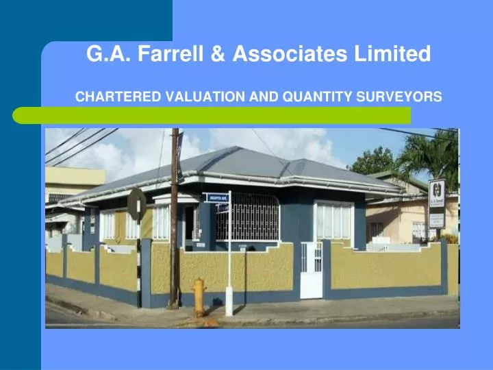 g a farrell associates limited chartered valuation and quantity surveyors