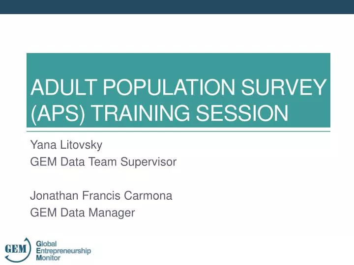 adult population survey aps training session