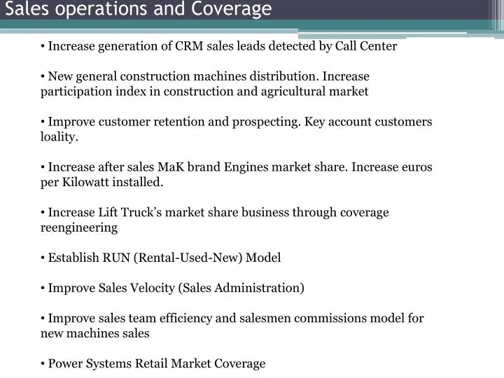 sales operations and coverage