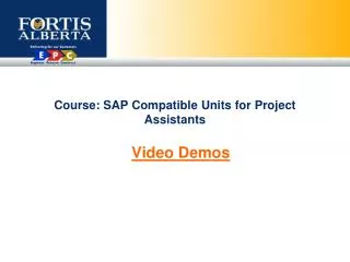 Course: SAP Compatible Units for Project Assistants