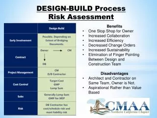 DESIGN-BUILD Process Risk Assessment