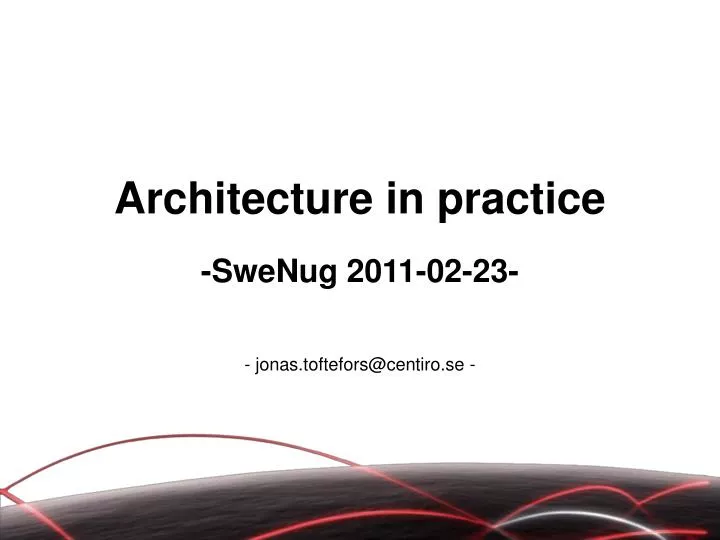architecture in practice