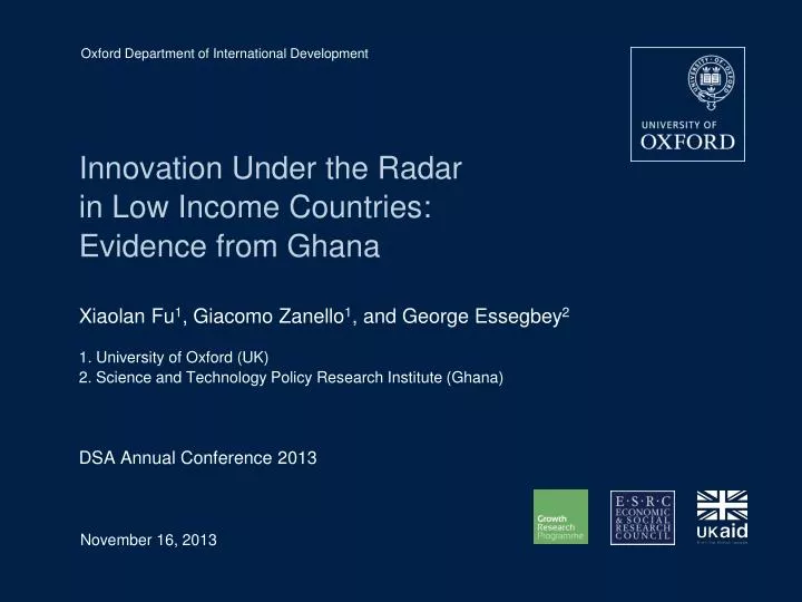 innovation under the radar in low income countries evidence from ghana
