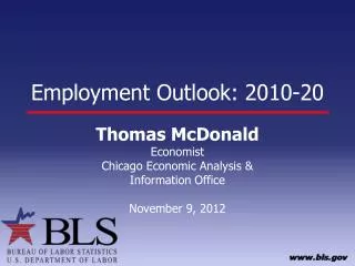 Employment Outlook: 2010-20