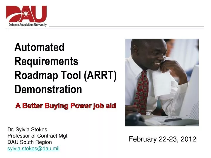 automated requirements roadmap tool arrt demonstration