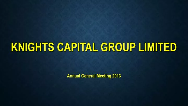 knights capital group limited