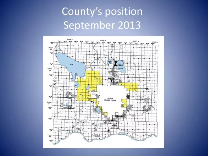 county s position september 2013