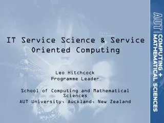 IT Service Science &amp; Service Oriented Computing