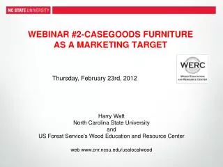 Webinar #2-Casegoods Furniture as a Marketing Target