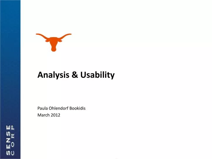 analysis usability
