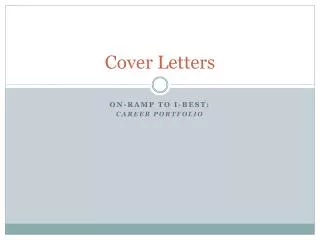 Cover Letters