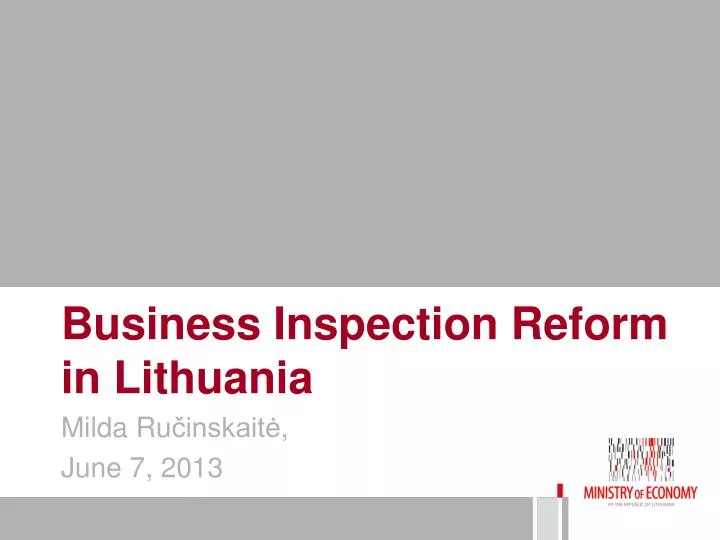 business inspection reform in lithuania