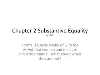 Chapter 2 Substantive Equality pp. 113-239