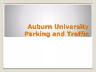 Auburn University Parking and Traffic